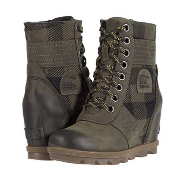 Sorel Shoes | Sorel Lexie Wedge Boot Alpine Tundra Green New | Color: Black/Green | Size: 6.5 | Bargains410's Closet